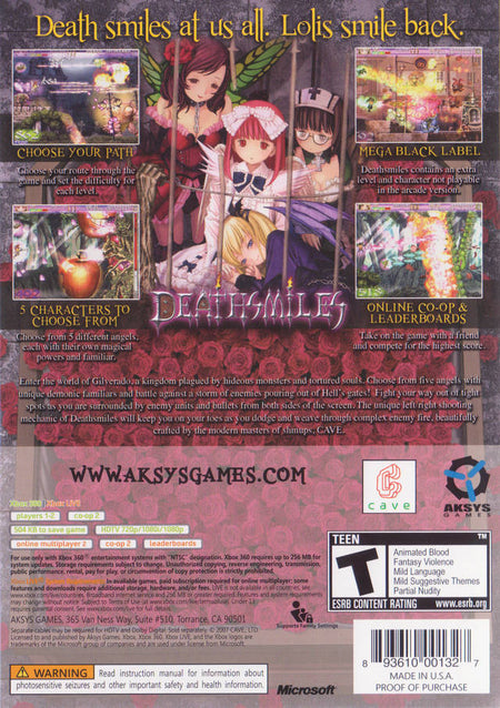 Deathsmiles [Xbox 360] Xbox 360 Video Game Aksys Games   