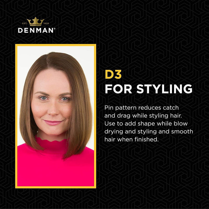 Denman D3 Original Styler 7 Row Nylon Bristles Hair Brush - Black/Red [Personal Care] Personal Care Denman   