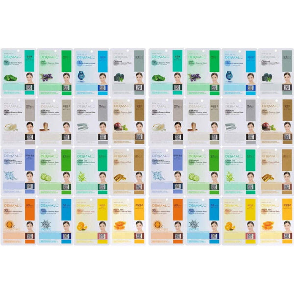 Dermal Korea Collagen Essence Full Face Facial Mask Sheet - 32-Count Combo Pack [Skincare] Skincare Dermal Korea   