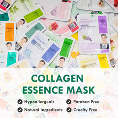 Dermal Korea Collagen Essence Full Face Facial Mask Sheet - 16-Count Combo Pack [Skincare] Skincare Dermal Korea   