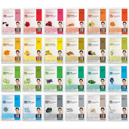 Dermal Korea Collagen Essence Full Face Facial Mask Sheet - 24-Count Combo Pack [Skincare] Skincare Dermal Korea   