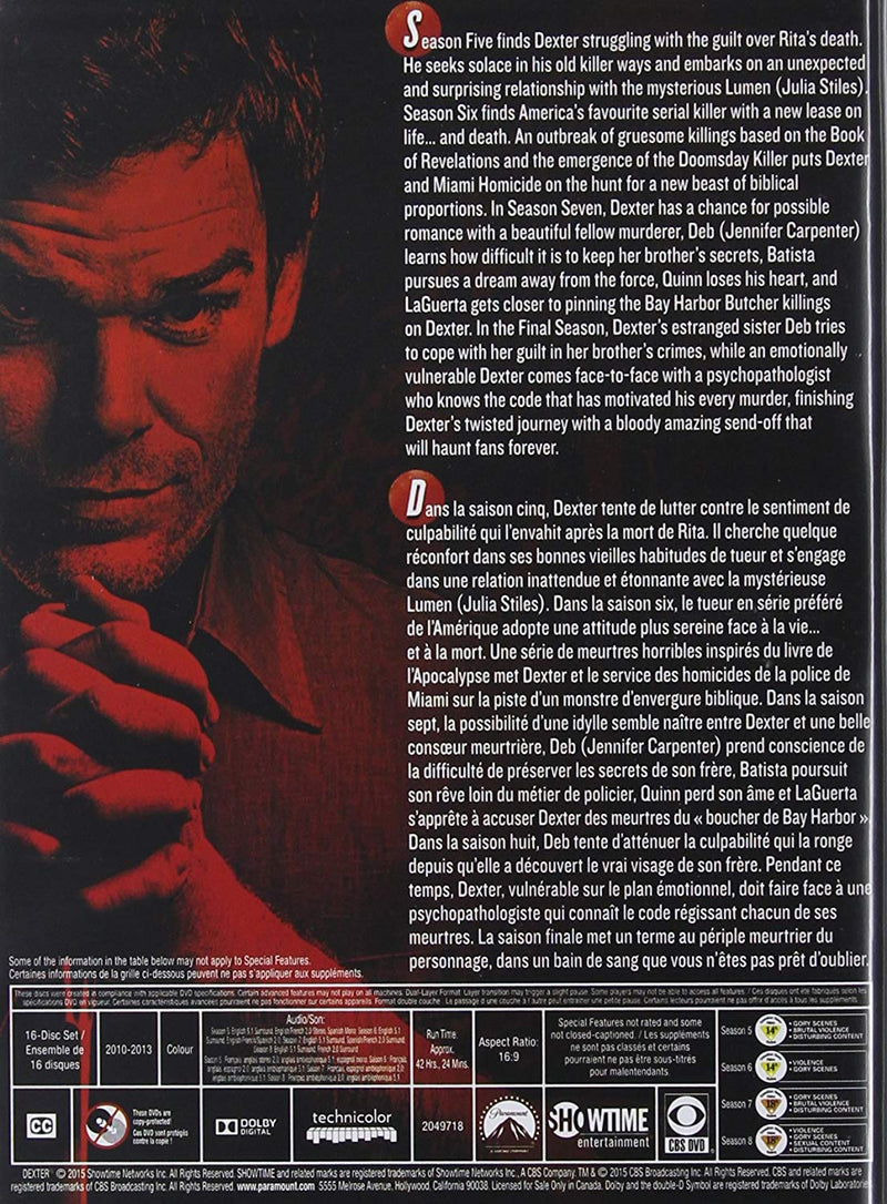 Dexter: The Complete Series - Seasons 1-8 [DVD Box Set] DVDs & Blu-Rays HBO   