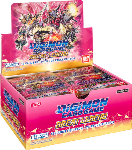 Digimon Card Game: Great Legend (BT04) Booster Box - 24 Packs Card Game Bandai Namco   