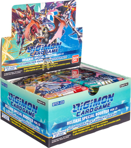 Digimon Card Game: Release Special Booster Ver.1.5 (BT01-03) Booster Box - 24 Packs Card Game Bandai Namco   