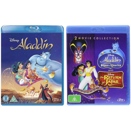 Disney's Aladdin + Aladdin: The King Of Thieves & The Return Of Jafar [Blu-Ray 3-Movie Collection] DVDs & Blu-Rays Disney   