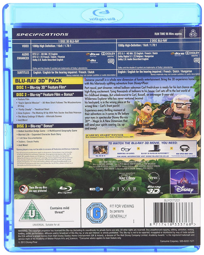 Disney Pixar Up [3D + 2D Blu-Ray] DVDs & Blu-Rays Disney   