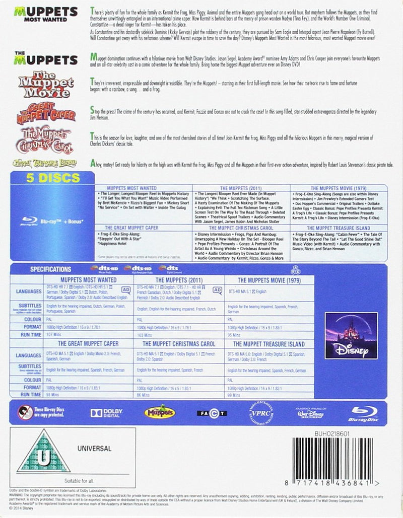 Disney's Muppets: 6-Movie Collection [Blu-Ray Box Set] DVDs & Blu-Rays Disney   