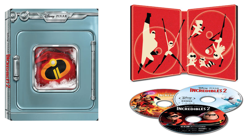 Disney Pixar's Incredibles 2 - 4K Limited Edition Collectible SteelBook - Best Buy Exclusive [Blu-ray + 4K UHD + Digital] DVDs & Blu-Rays Disney   