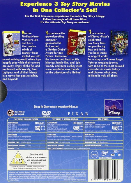 Disney Pixar's Toy Story 1-3 Collection [DVD Box Set] DVDs & Blu-Rays Warner Bros.   