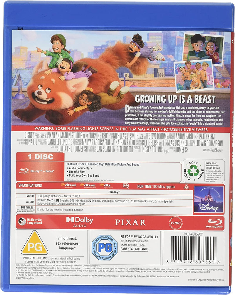 Disney Pixar's Turning Red [Blu-ray] DVDs & Blu-Rays Disney   