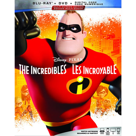 Disney Pixar's The Incredibles [Blu-ray + DVD + Digital] DVDs & Blu-Rays Disney   