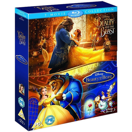 Disney's Beauty and the Beast Live Action + Animated Classic 2-Movie Collection [Blu-Ray Box Set] DVDs & Blu-Rays Disney   