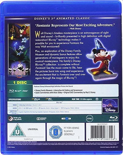 Disney's Fantasia [Blu-Ray] DVDs & Blu-Rays Disney   