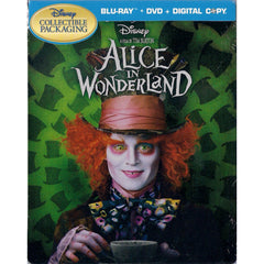 Disney's Alice in Wonderland - Live Action - Limited Edition SteelBook [Blu-ray + DVD + Digital] DVDs & Blu-Rays Disney   