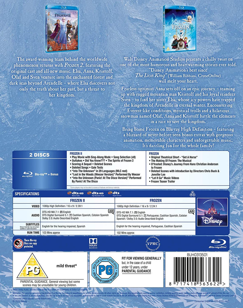 Disney's Frozen: 2-Movie Collection [Blu-Ray Box Set] DVDs & Blu-Rays Disney   