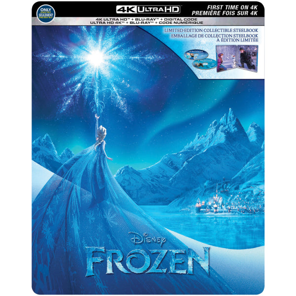 Disney's Frozen - 4K Limited Edition Collectible SteelBook - Best Buy Exclusive [Blu-ray + 4K UHD + Digital] DVDs & Blu-Rays Disney   