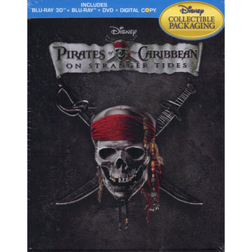 Disney's Pirates of the Caribbean: On Stranger Tides - Limited Edition SteelBook [3D + 2D Blu-ray + DVD + Digital] DVDs & Blu-Rays Disney   