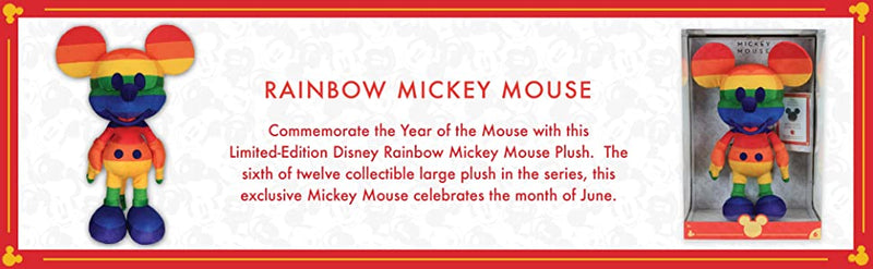 Disney Year of The Mouse Collector Plush - Rainbow Mickey Mouse [Toy, Ages 3+] Toys & Games Disney   