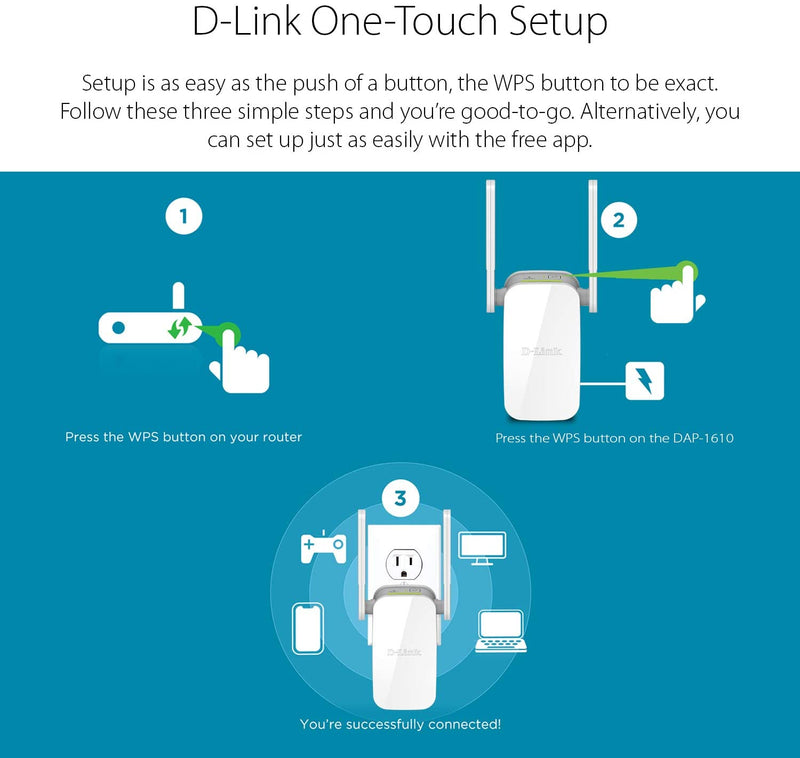 D-Link AC1200 Mesh Wi-Fi Range Extender - DAP-1610 [Electronics] Electronics D-Link   