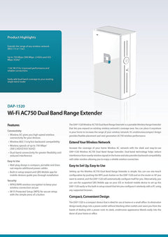 D-Link AC750 Wireless Dual Band Range Extender - DAP-1520 [Electronics] Electronics D-Link   
