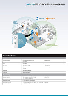 D-Link AC750 Wireless Dual Band Range Extender - DAP-1520 [Electronics] Electronics D-Link   