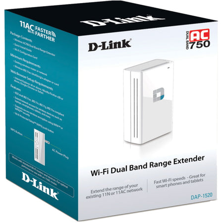 D-Link AC750 Wireless Dual Band Range Extender - DAP-1520 [Electronics] Electronics D-Link   