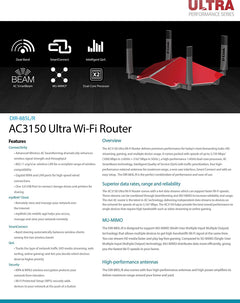 D-Link Systems AC3150 Ultra Wi-Fi Router - DIR-885L/R [Electronics] Electronics D-Link   