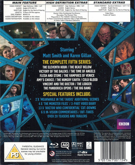 Doctor Who: The Complete Fifth Series [Blu-Ray Box Set] DVDs & Blu-Rays BBC   