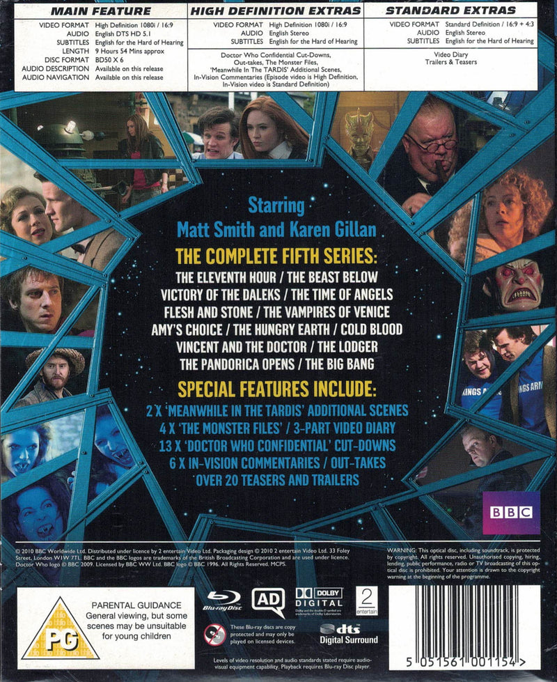 Doctor Who: The Complete Fifth Series [Blu-Ray Box Set] DVDs & Blu-Rays BBC   