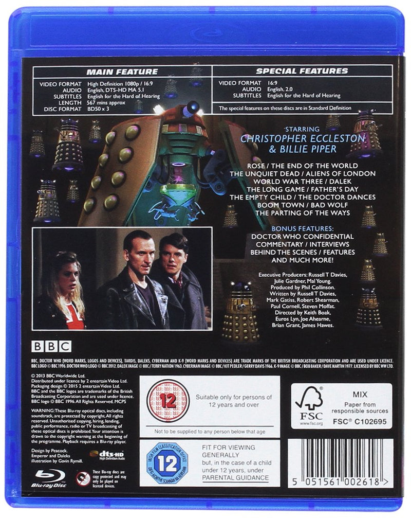 Doctor Who: The Complete First Series [Blu-Ray Box Set] DVDs & Blu-Rays BBC   