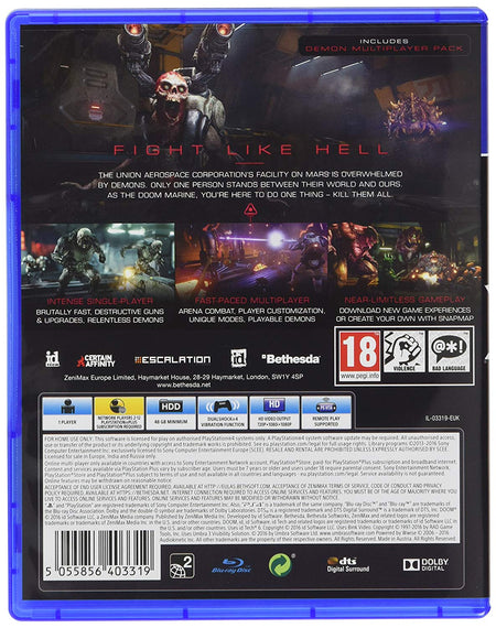 Doom [PlayStation 4] PlayStation 4 Video Game Bethesda   
