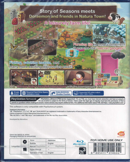 Doraemon: Story of Seasons [PlayStation 4] PlayStation 4 Video Game Bandai Namco   