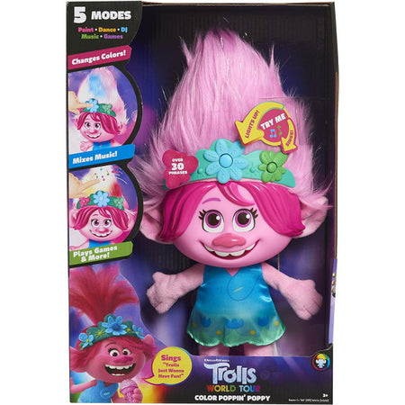 DreamWorks Trolls World Tour: Color Poppin’ Poppy Plush Fashion Doll [Toys, Ages 3+] Toys & Games Dreamworks   