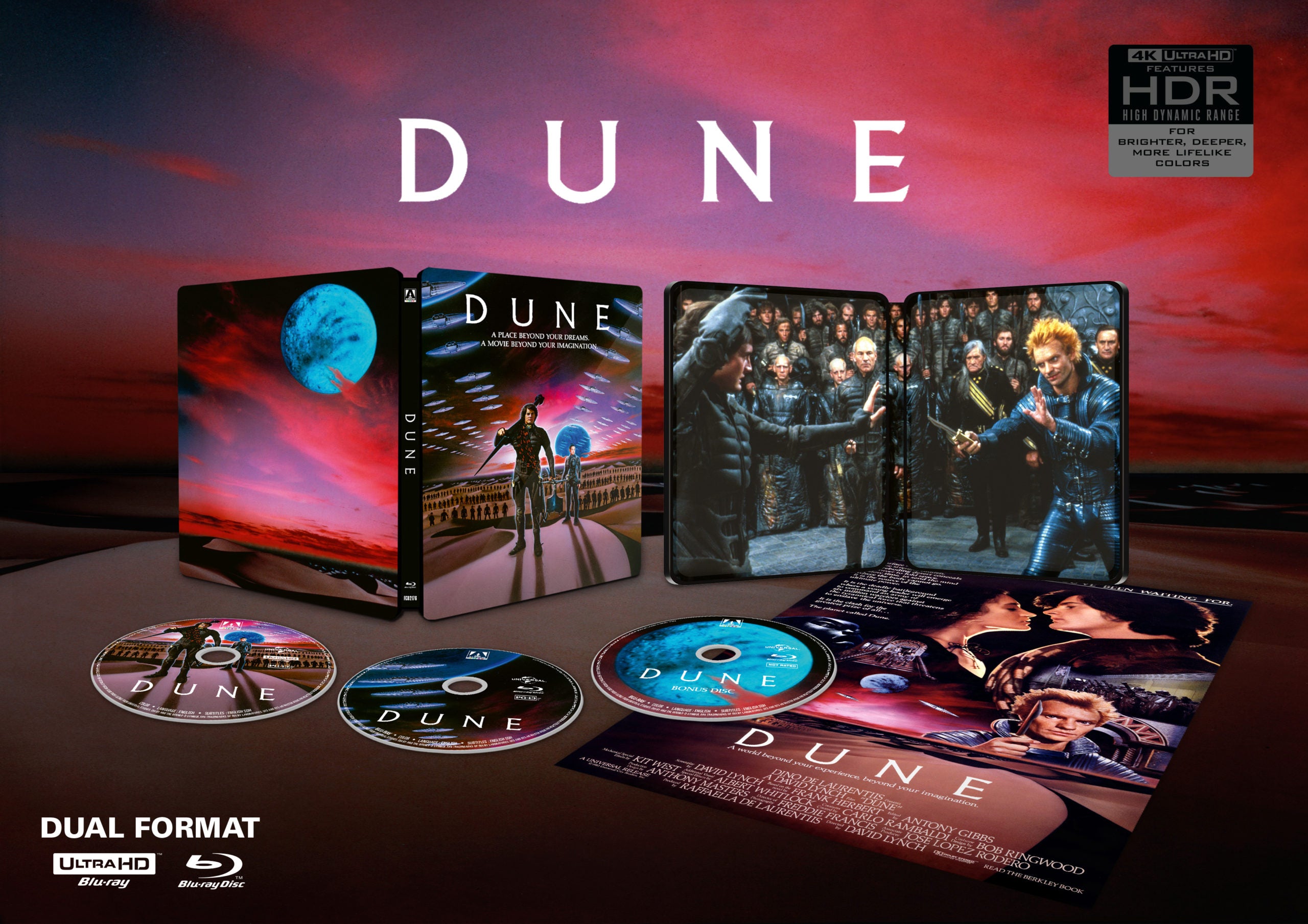 Dune (3-Disc Limited Edition Steelbook) [4K Ultra outlet HD + Blu-ray]