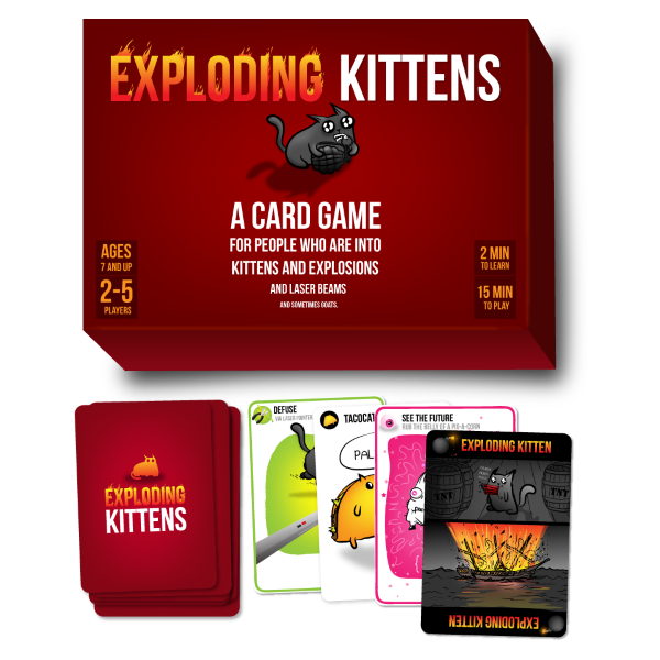 Exploding Kittens - Original Edition [Party Card Game, 2-5 Players] Card Game The Oatmeal   