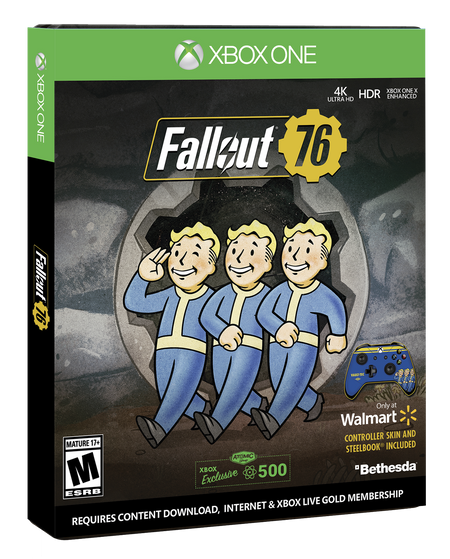 Fallout 76 - Steelbook Edition w/ Bonus Controller Skin [Xbox One] Xbox One Video Game Microsoft   