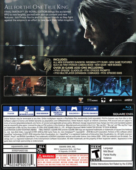 Final Fantasy XV - Royal Edition [PlayStation 4] PlayStation 4 Video Game Square Enix   
