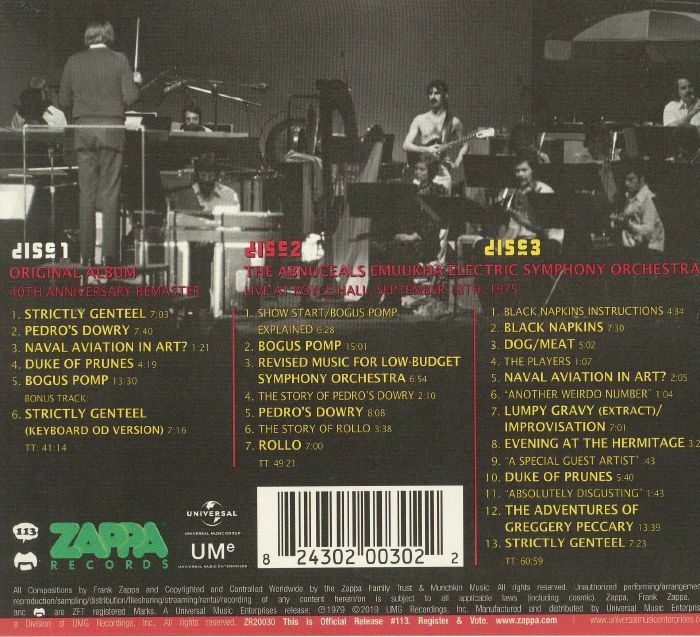 Frank Zappa - Orchestral Favorites 40th Anniversary [Audio CD] Audio CD/Vinyl Universal Pictures   