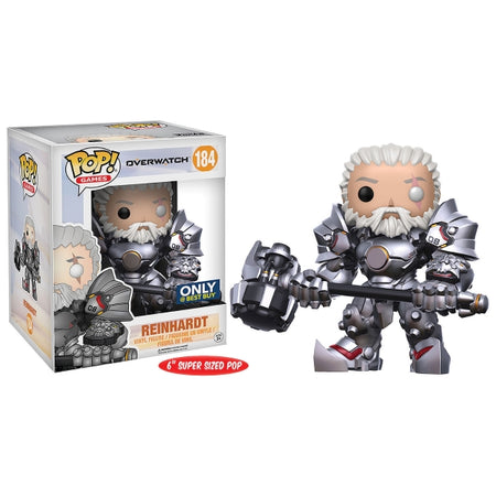 Funko POP! Games - Overwatch: Reinhardt Super Sized Vinyl Figure - Best Buy Exclusive #184 Toys & Games Funko   