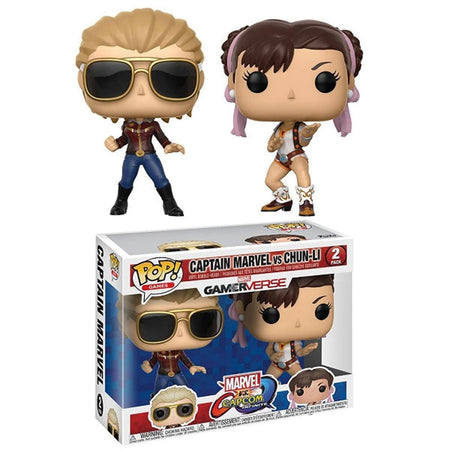 Funko POP! Games - Marvel Vs. Capcom Infinite: Captain Marvel Vs. Chun-Li Vinyl Bobble-heads 2-Pack Toys & Games Funko   