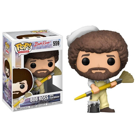 Funko POP! Television - The Joy of Painting: Bob Ross with Paintbrush Vinyl Figure Toys & Games Funko