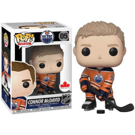 Funko POP! Hockey: Edmonton Oilers Connor McDavid #97 Orange Jersey Vinyl Figure [Toys, Ages 3+, #05] Toys & Games Funko   