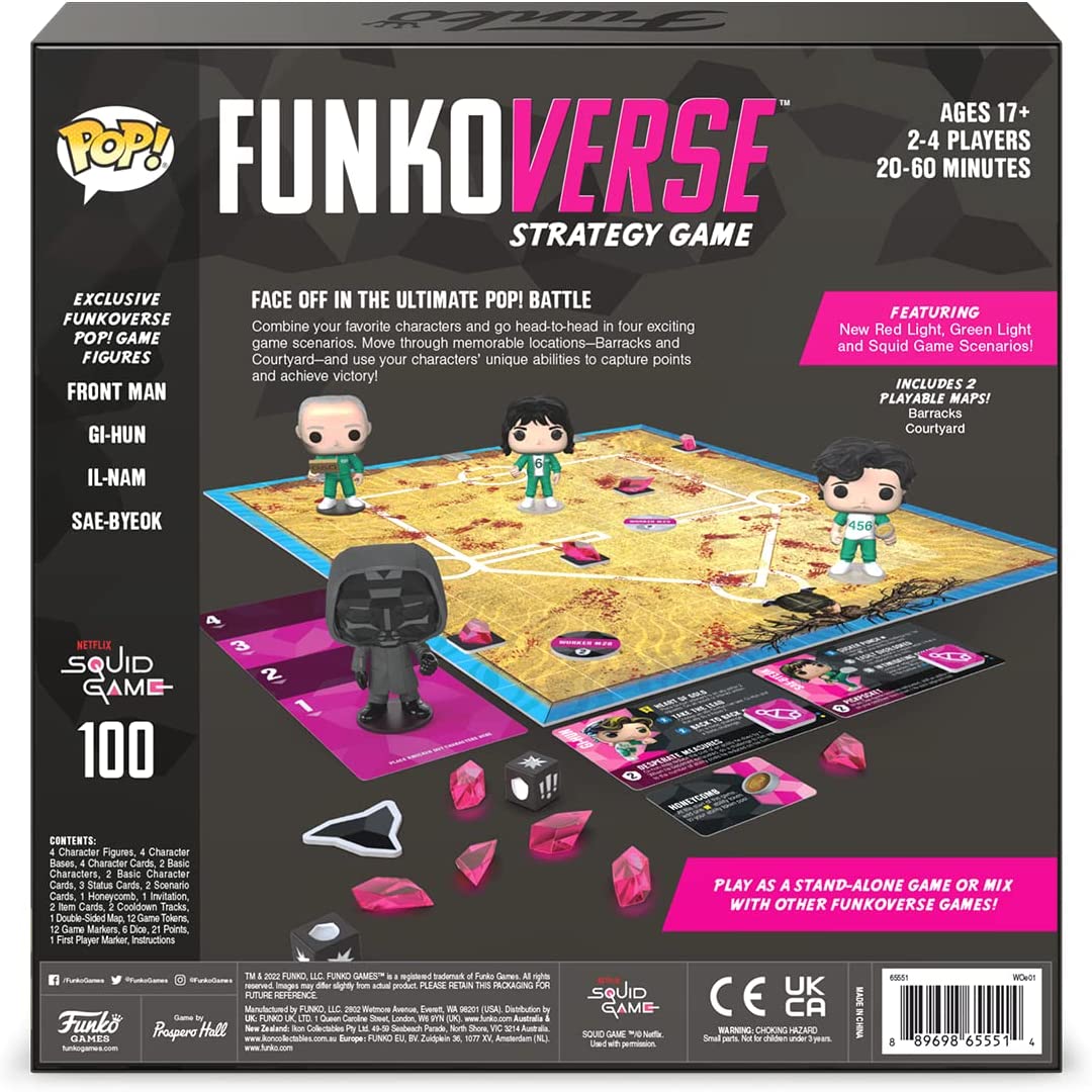 Lot shops of 2 Squid Game Pop! Funkoverse Strategy Game 4-Pack Board Game