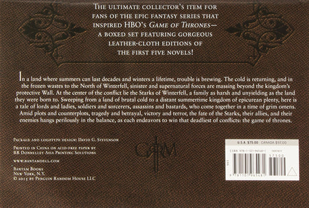 A Song of Ice and Fire - Leather Cloth Boxed Set [5 Hardcover Book Set] Book Bantam Books   