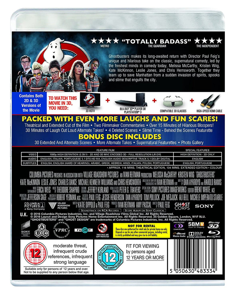 Ghostbusters (2016) [3D + 2D Blu-ray] DVDs & Blu-Rays Sony Pictures   