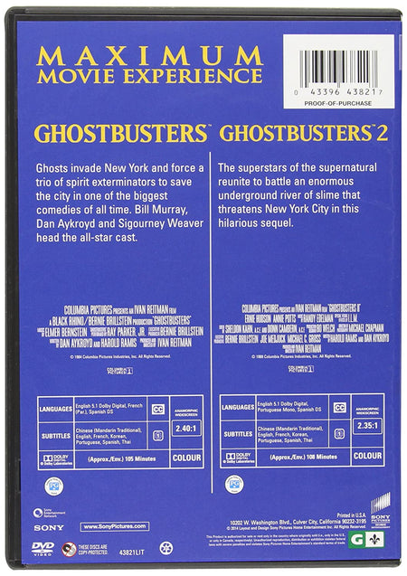 Ghostbusters / Ghostbusters 2 - Double Feature [DVD Box Set] DVDs & Blu-Rays Sony   