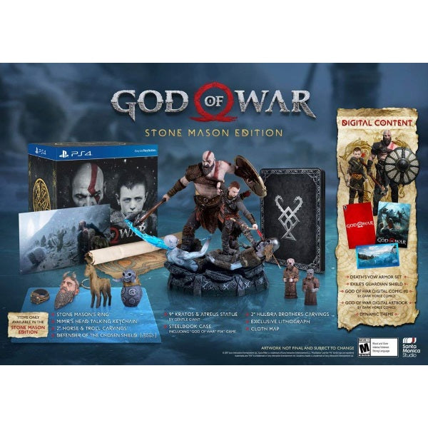 God of War - Stone Mason Edition [PlayStation 4] PlayStation 4 Video Game Sony   