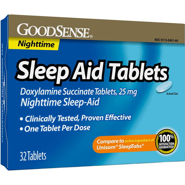 GoodSense Sleep Aid Tablets Doxylamine Succinate 25 mg - 32 Tablets [Healthcare] Healthcare GoodSense   