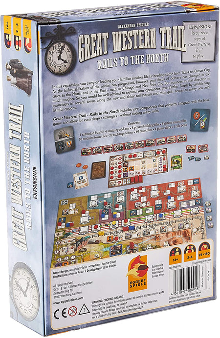 Great Western Trail: Rails to The North [Board Game, 2-4 Players] Board Game Stronghold Games   