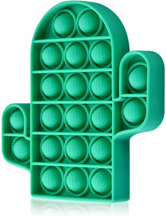 Green Cactus Push Pop Bubble Fidget Toy [Sensory Kids Adults Anxiety Stress Relief] Toys & Games Everest   